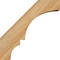 Ekena Millwork 4"W x 10"D x 10"H Balboa Rough Sawn Knee Brace, Western Red Cedar BRC04X10X10BOA00RWR - alternate 3